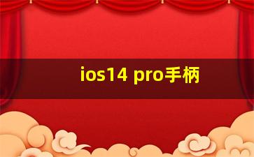 ios14 pro手柄